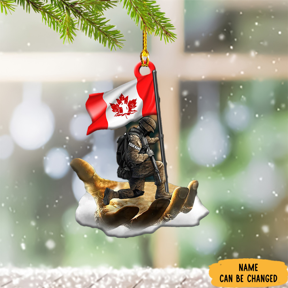 Personalized Canada Veteran Christmas Ornament Patriotic Honour Canada Veteran Gift Ideas