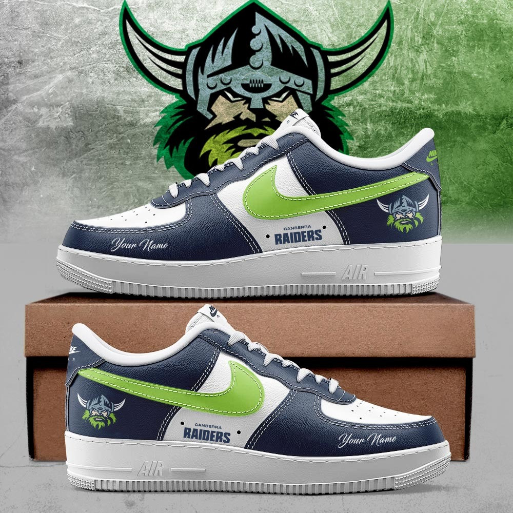 Personalized Canberra Raiders AF1 Shoes Gifts For Viking Lovers