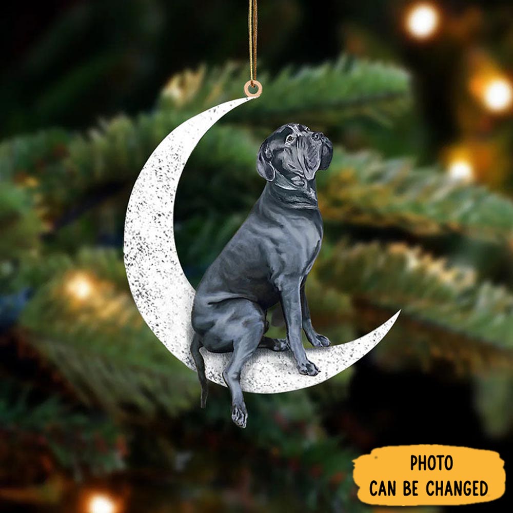 Personalized Cane Corso Sit On The Moon Ornament Elegant Tree Ornament Decoration