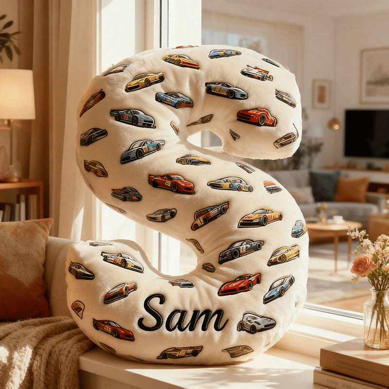 Personalized Car Pattern Pillow Home Decor Gift for Car Enthusias