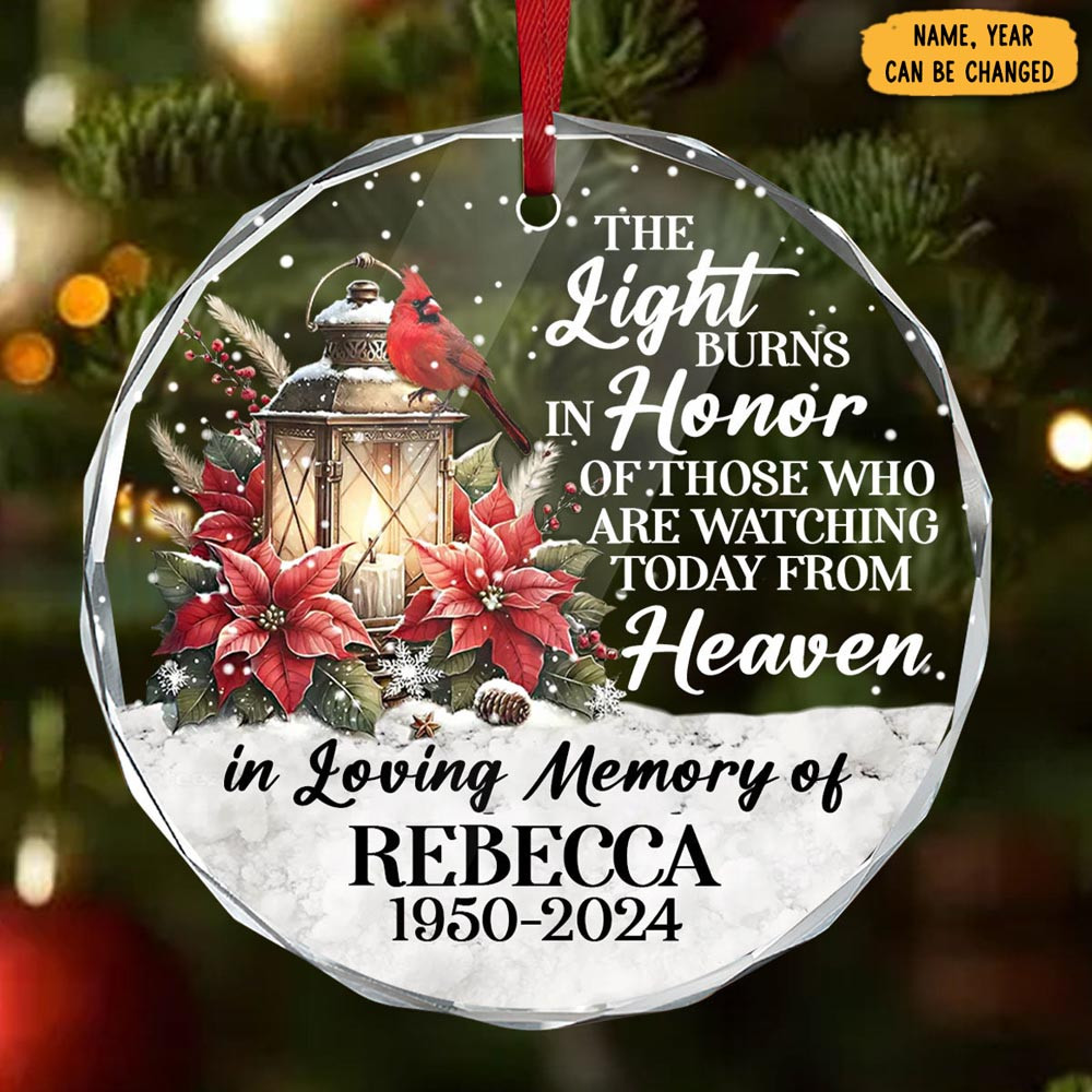 Personalized Cardinal In Loving Memory Christmas Ornament Memorial Christmas Gifts