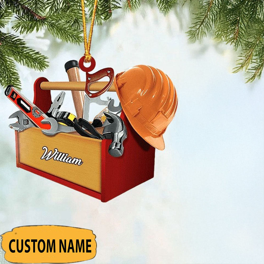 Personalized Carpenter Tool Box Christmas Ornament Christmas Tree Decor Gift For Carpenter