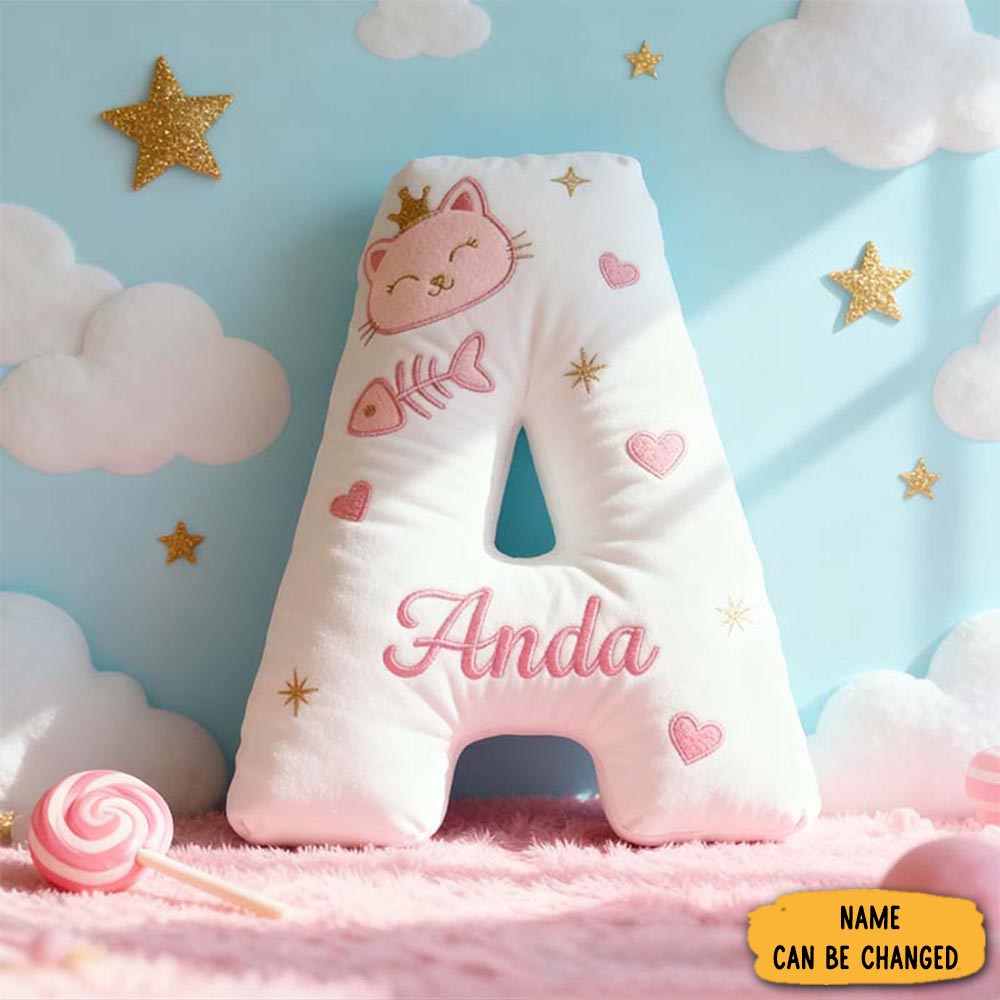 Personalized Cat Lover Cat Lovers Letter Pillow Graphic 3d Print Pillow