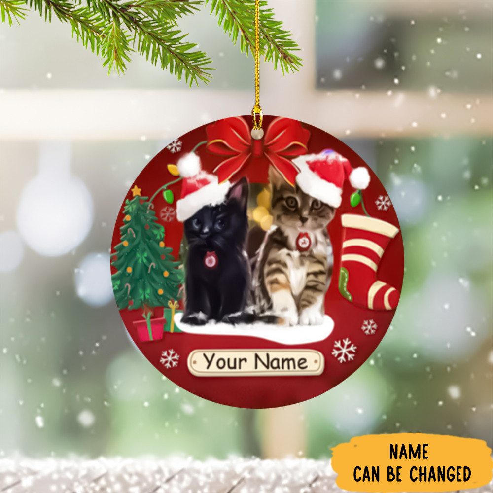 Personalized Cat Ornament 2024 Cat Ornaments For Christmas Tree Presents