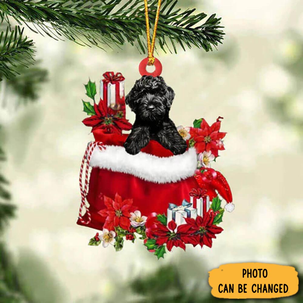 Personalized Cavapoo In Gift Bag Christmas Ornament Personalized Ornament For Holiday Decor