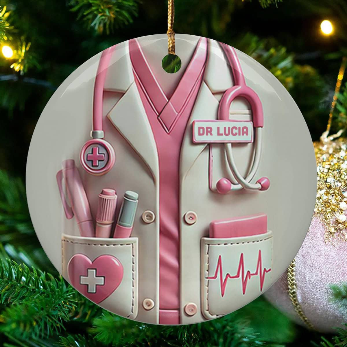 Personalized Celebrate A Special Medical Professional Personalized Ceramic Ornament Gift For Doctors And Nurses