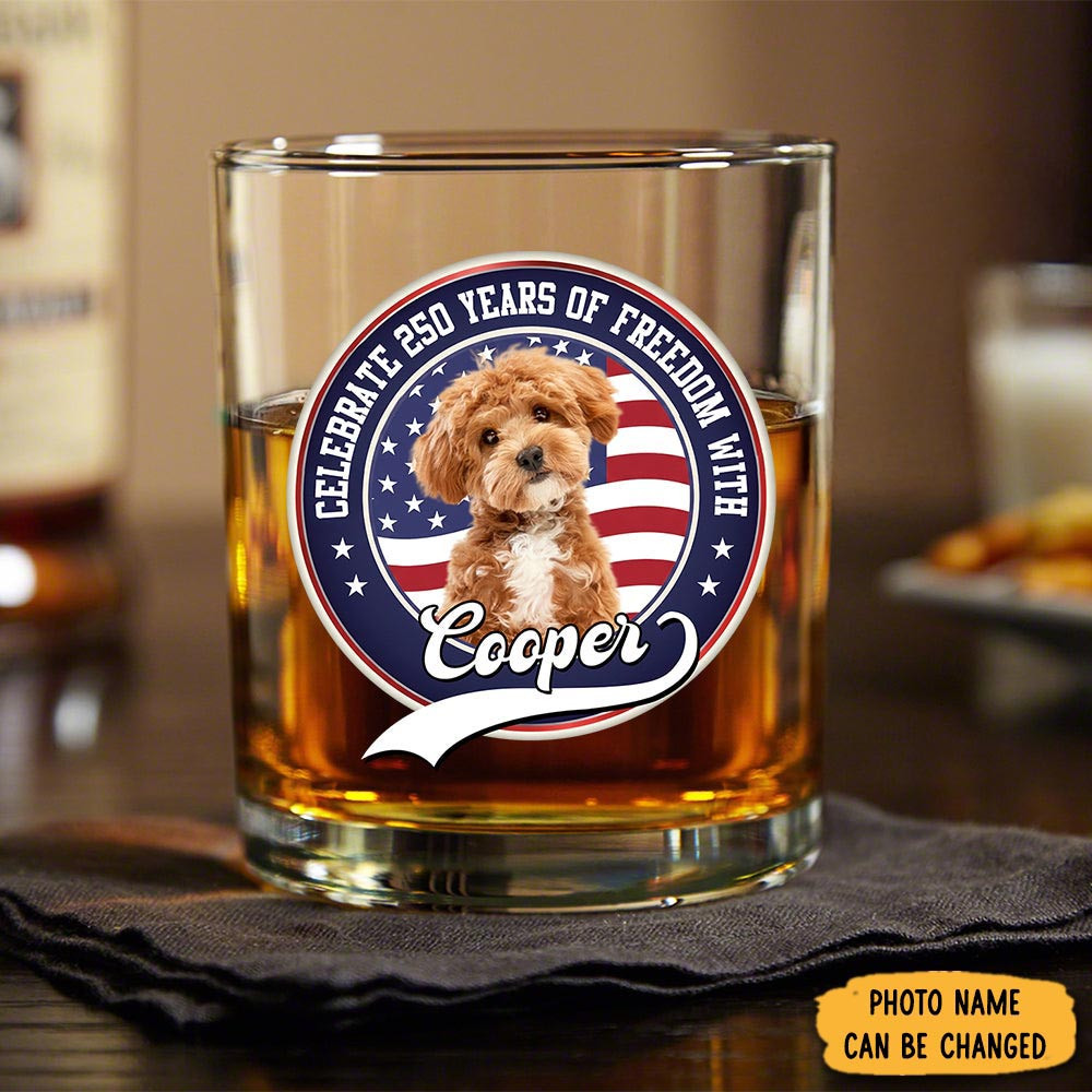 Personalized Celebrate Americas 250th Anniversary Glass Whiskey Glass Gift Ideas