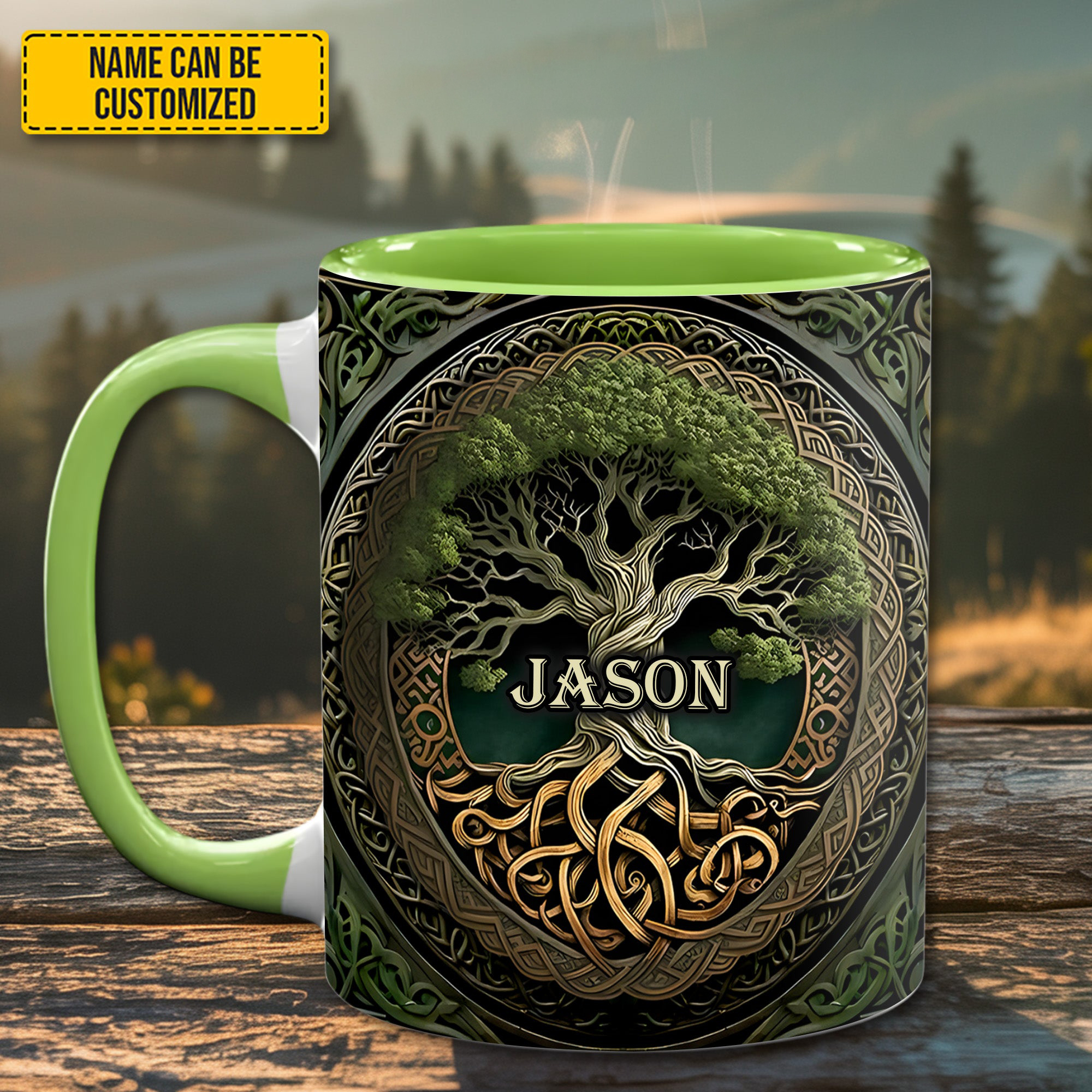 Personalized Celtic Tree Of Life Mug Nature Design Daily Use Mug Gifts For Plant Lovers
