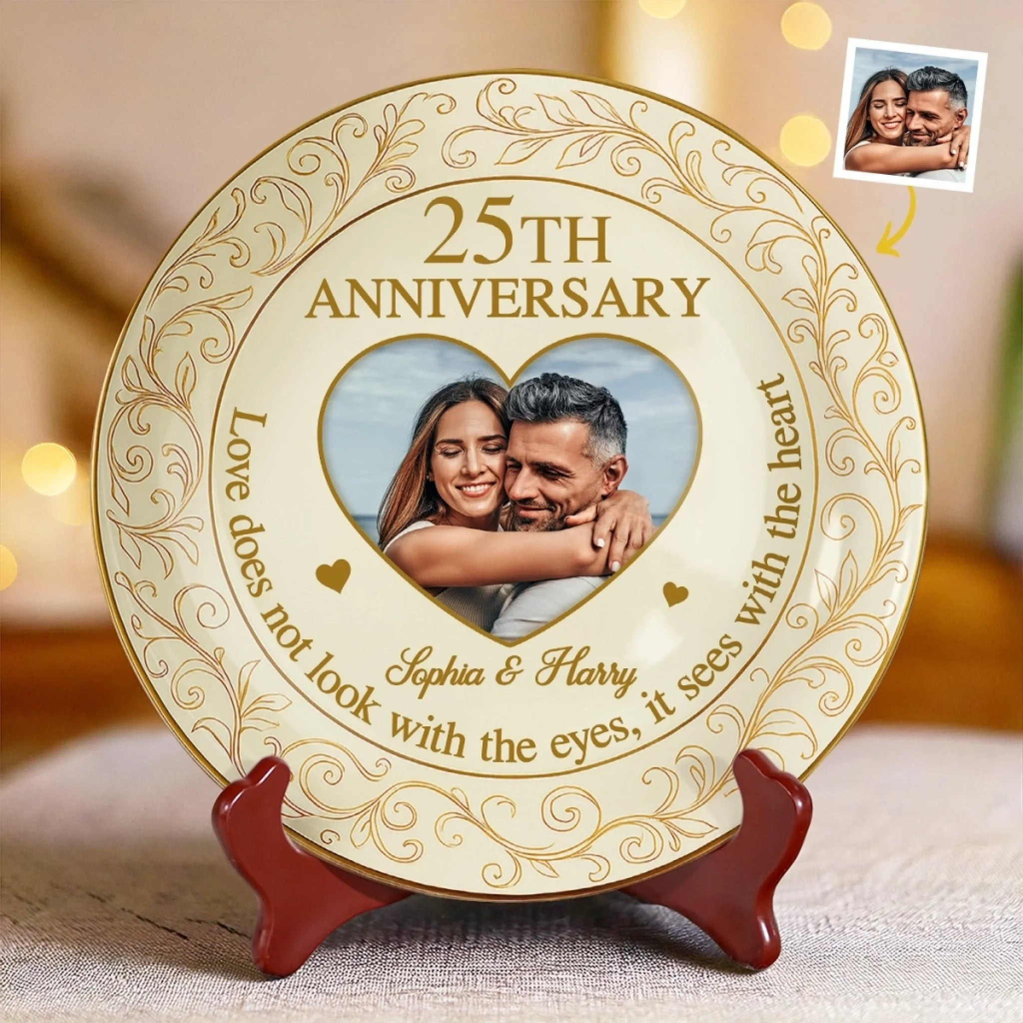 Personalized Ceramic Plates A Love That Lasts Happy 25Th Silver Anniversary Gifts For Husband