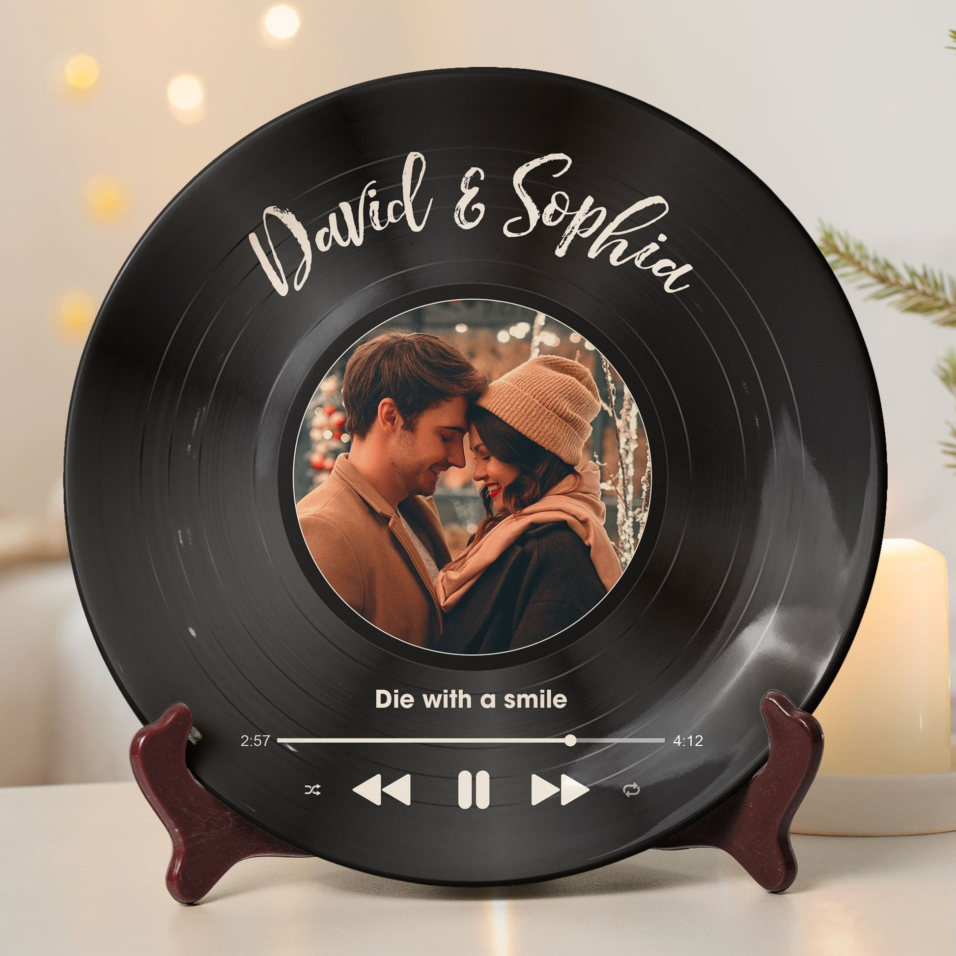 Personalized Ceramic Plates Favorite Song And Photo Perfect Anniversary Gifts For Couple