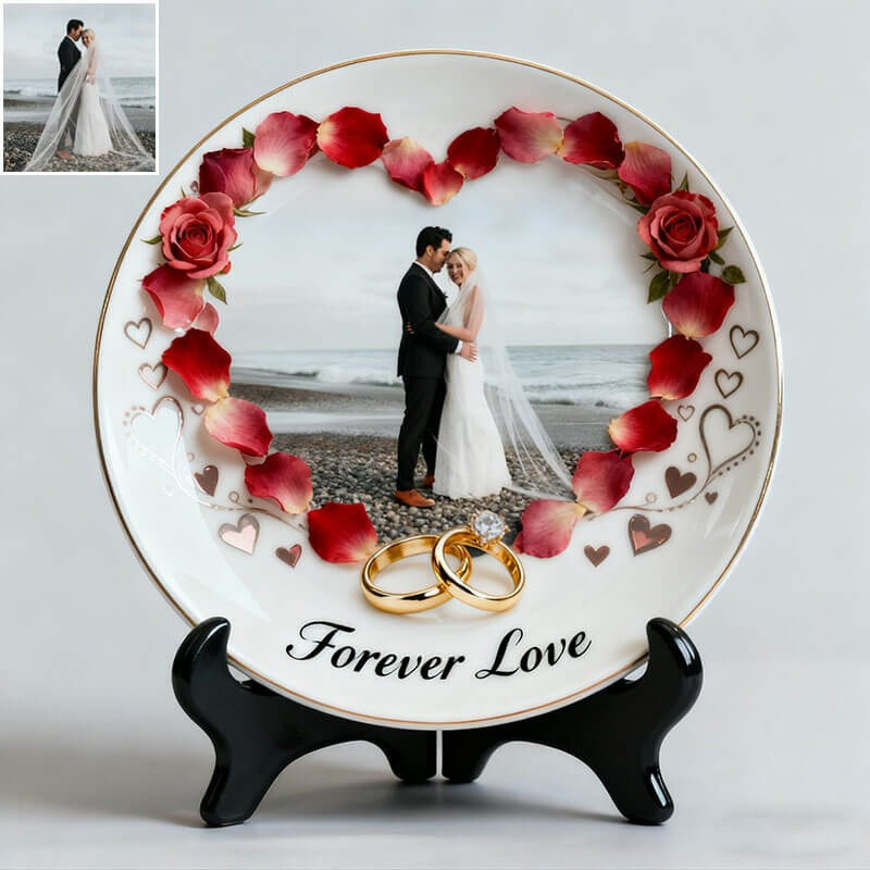 Personalized Ceramic Plates Forever Love Together Forever Christmas Gifts For Husband Wife