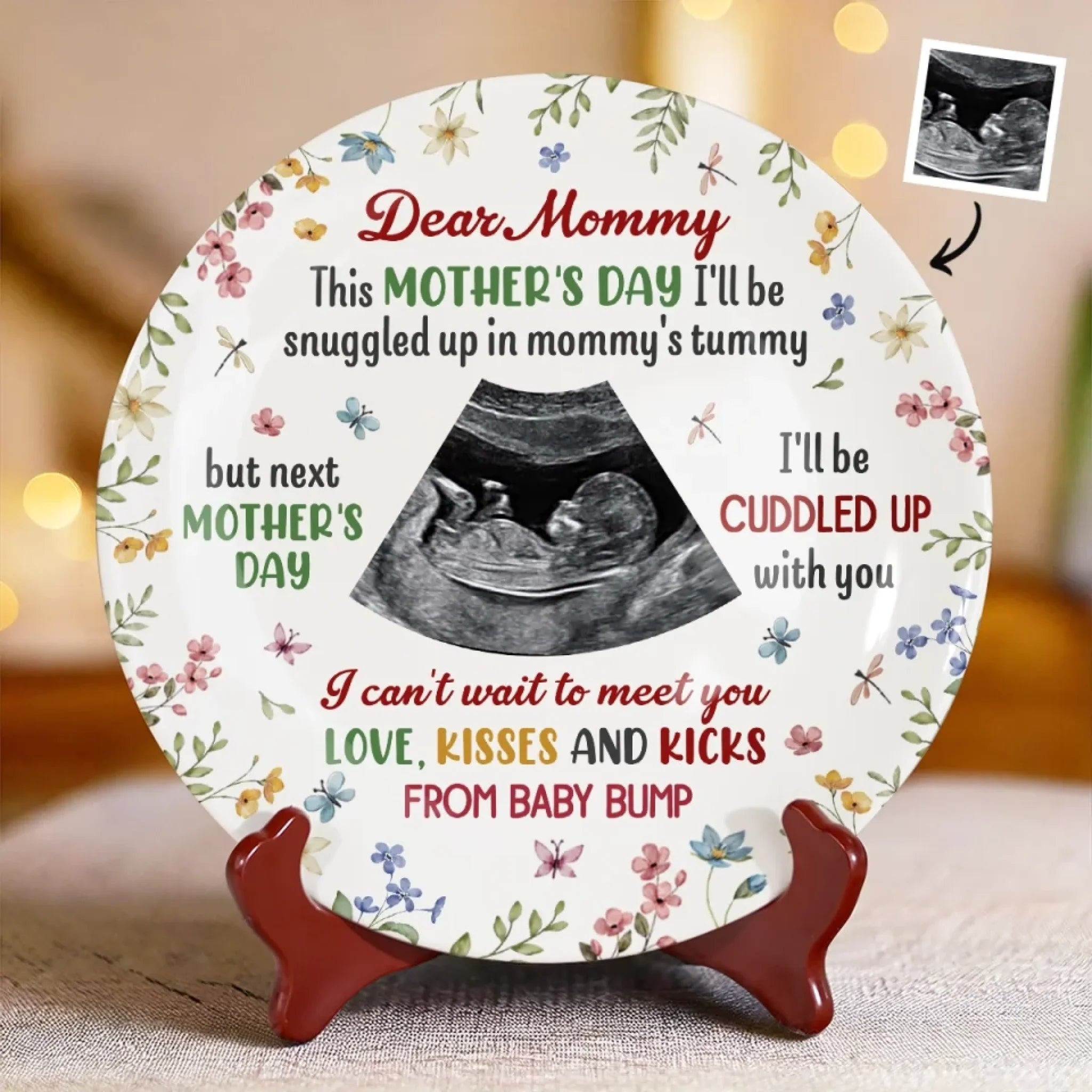 Personalized Ceramic Plates My Tiny Hands To Your Big Heart Best Ultrasound Gifts For Parents