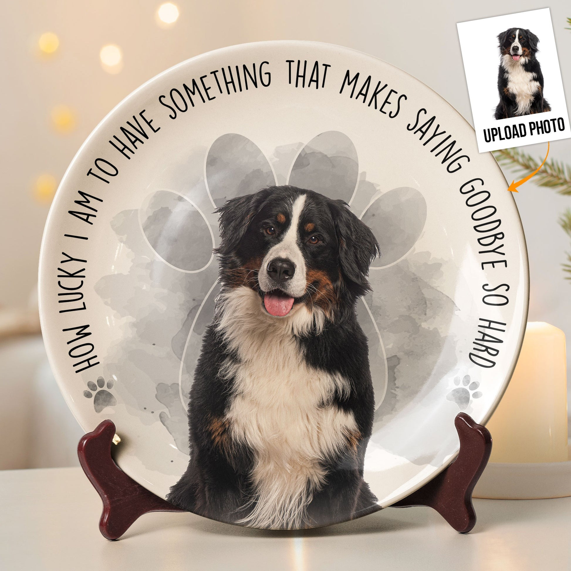 Personalized Ceramic Plates Saying Goodbye So Hard Memorial Gifts For Dog Owners