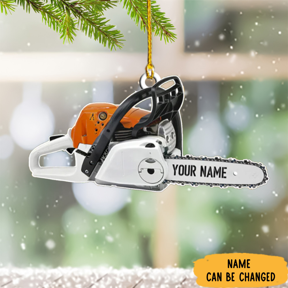 Personalized Chainsaw Christmas Ornament Chainsaw Christmas Tree Ornament 2024
