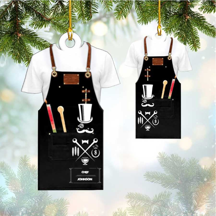 Personalized Chef Apron Acrylic Ornament Custom Position Chef Ornament for Him Her