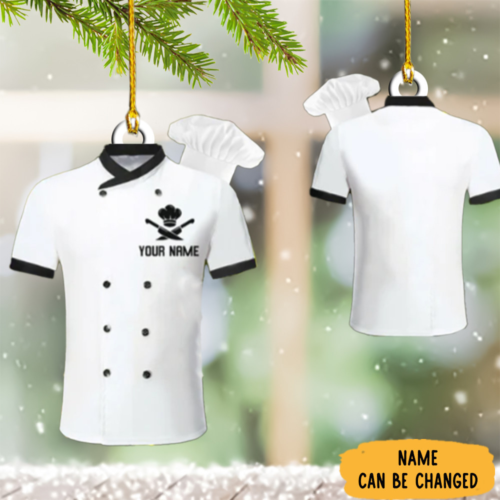 Personalized Chef Christmas Ornament Chef Christmas Tree Ornaments 2024