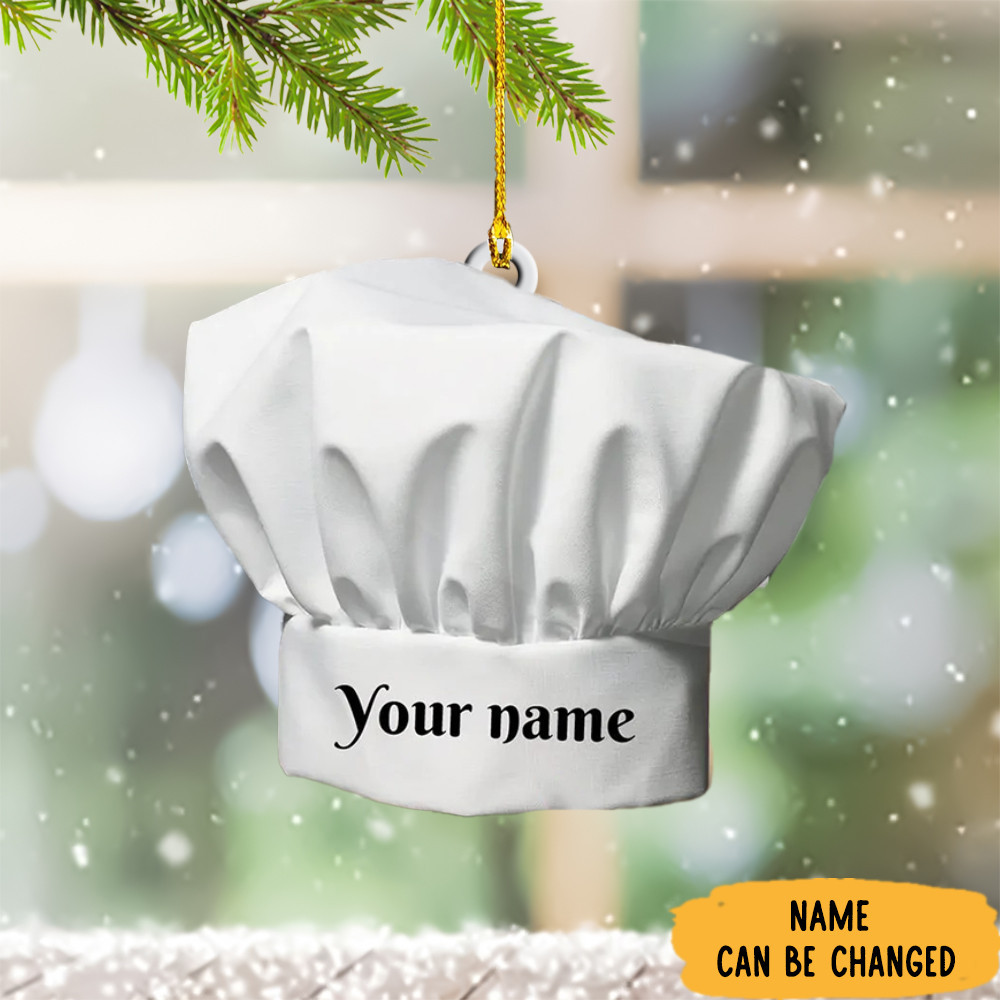 Personalized Chef Christmas Ornament Chef Hat Ornament 2024 Decoration Gifts
