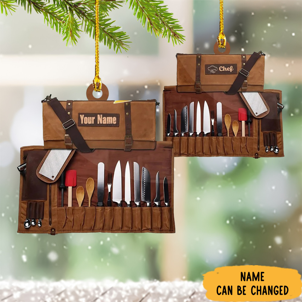Personalized Chef Tool Bag Christmas Ornament Tree Decorations Personalized Gifts For Chefs