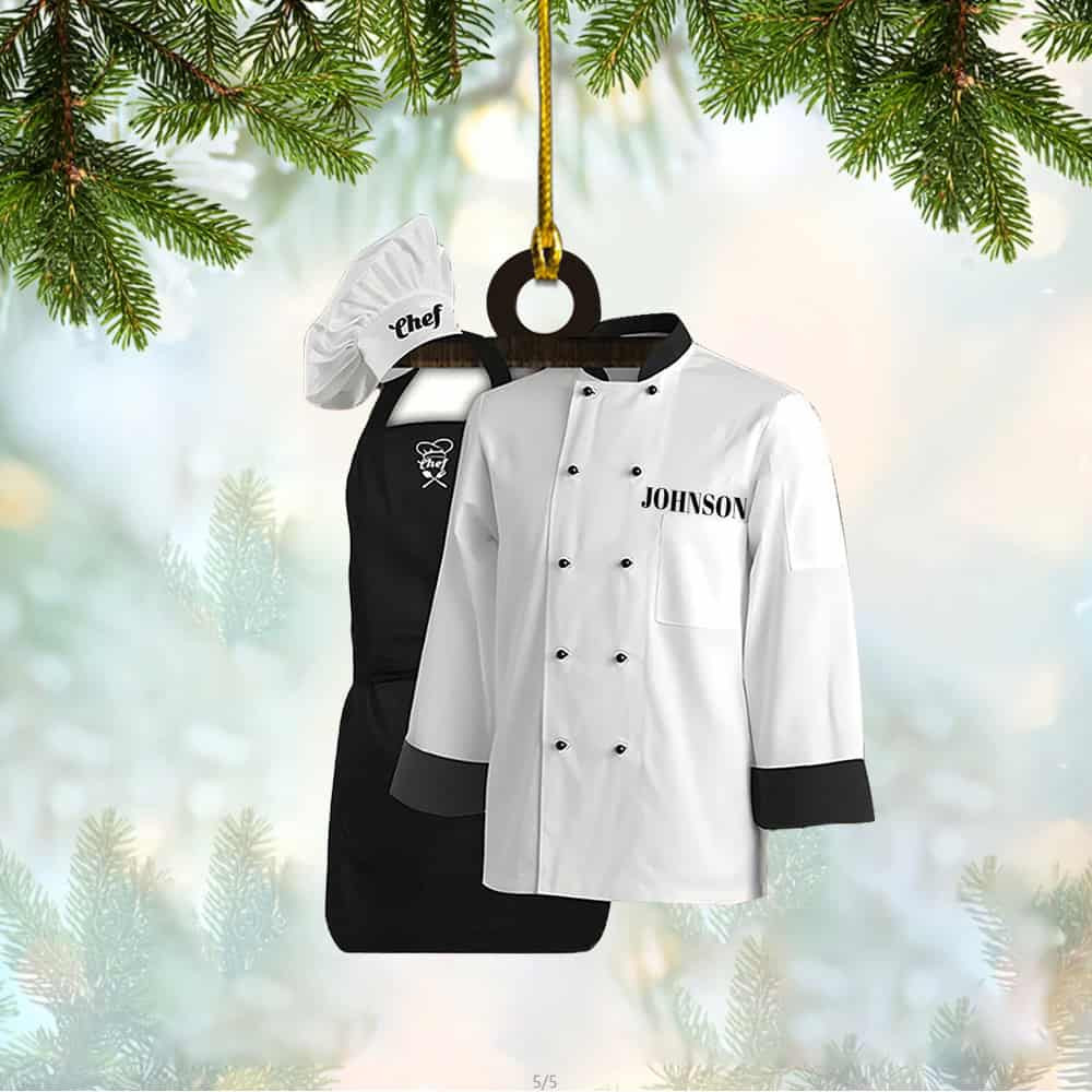 Personalized Chef Uniform Ornament Gift For Chef