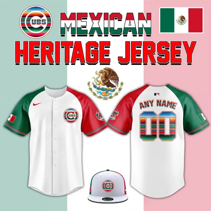 Personalized Chicago Cubs 2025 Mexican Heritage Night Jersey Best Gifts For Baseball Fans