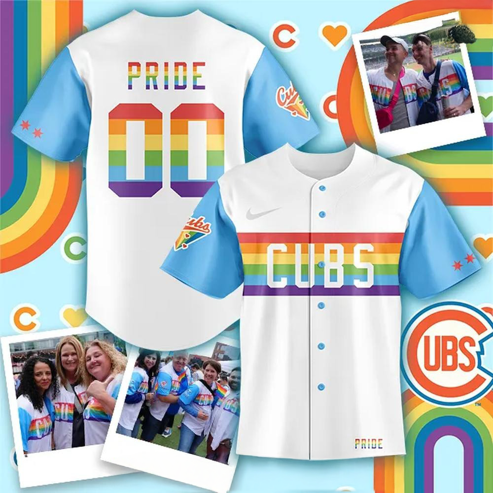Personalized Chicago Cubs Pride Month Night 2025 Special Baseball Jersey Baseball Team Gift Ideas