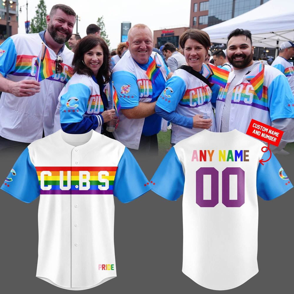 Personalized Chicago Cubs Pride Month White Baseball Jersey Cubs Apparel