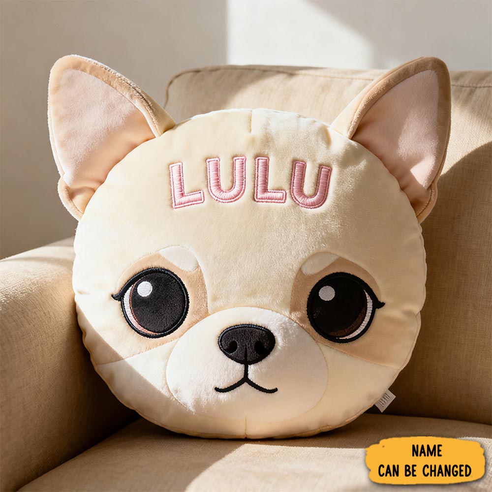 Personalized Chihuahua Big Head Pillow Home Decor Gifts For Chihuahua Lovers