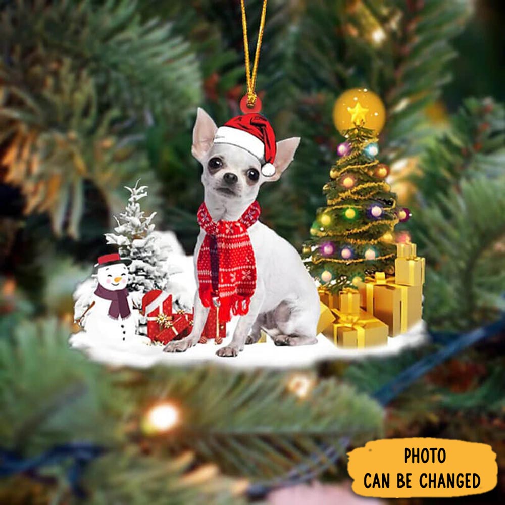 Personalized Chihuahua Christmas Ornament Memorable Anniversary Ornament Keepsake