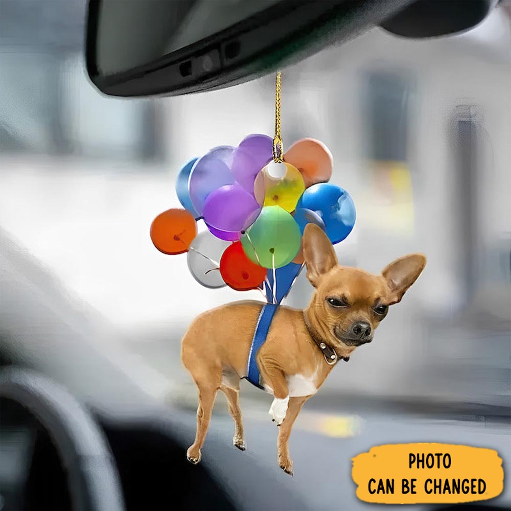 Personalized Chihuahua Fly With Bubbles Car Hanging Ornament Heartfelt Ornament Gift For Mom