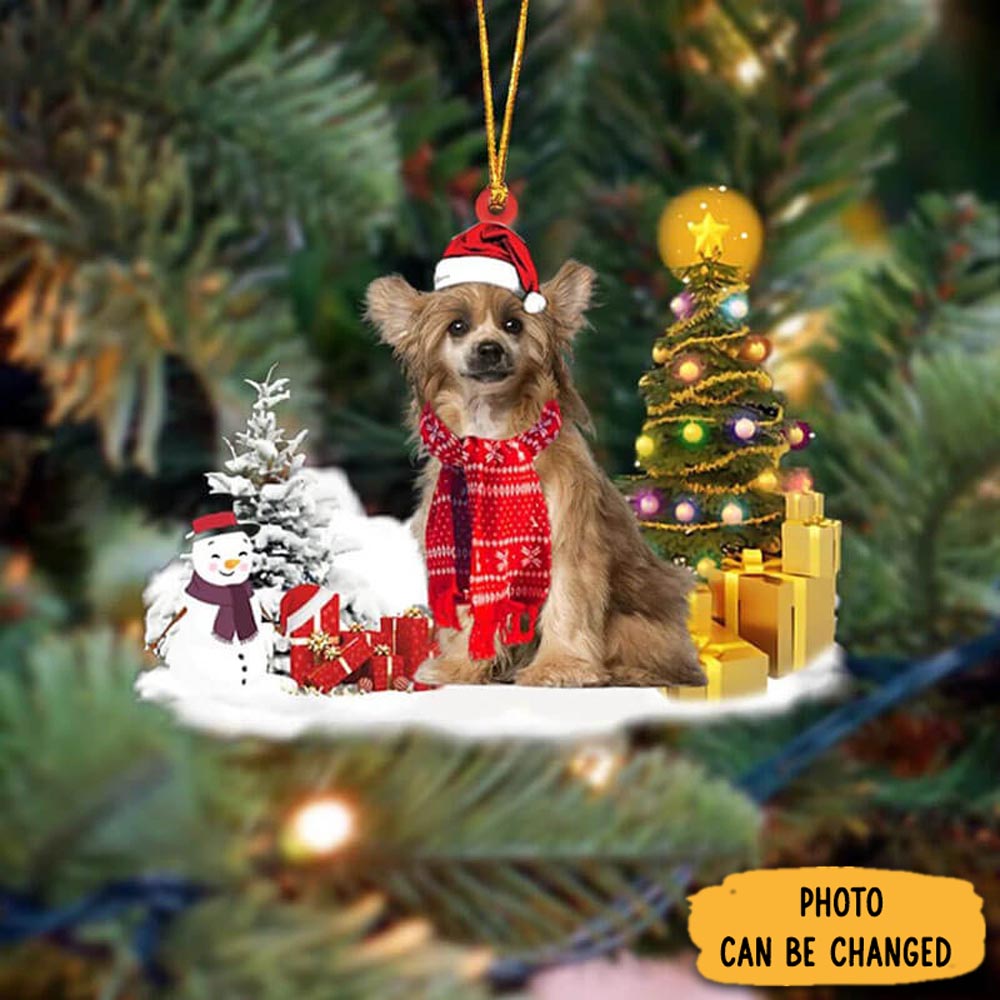 Personalized Chinese Crested Christmas Ornament Custom Christmas Ornament Gift Idea