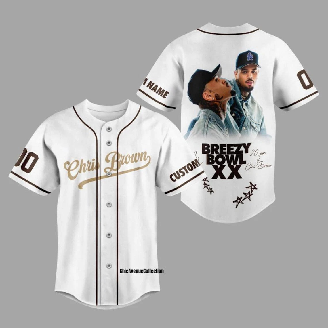 Personalized Chris Brown Breezy Bowl Baseball Jersey Chris Brown Merch