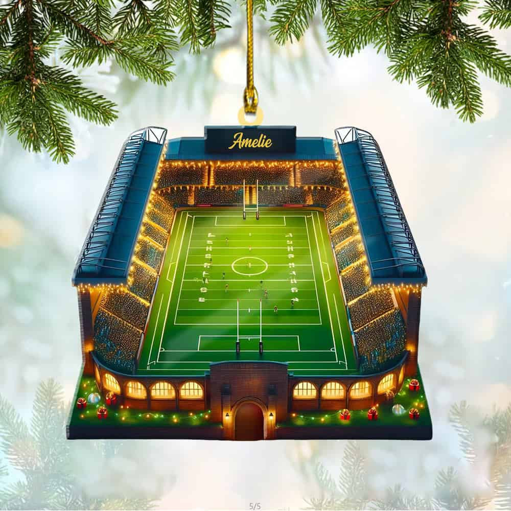Personalized Christmas American Football Stadium Ornament Gift For Football Lovers
