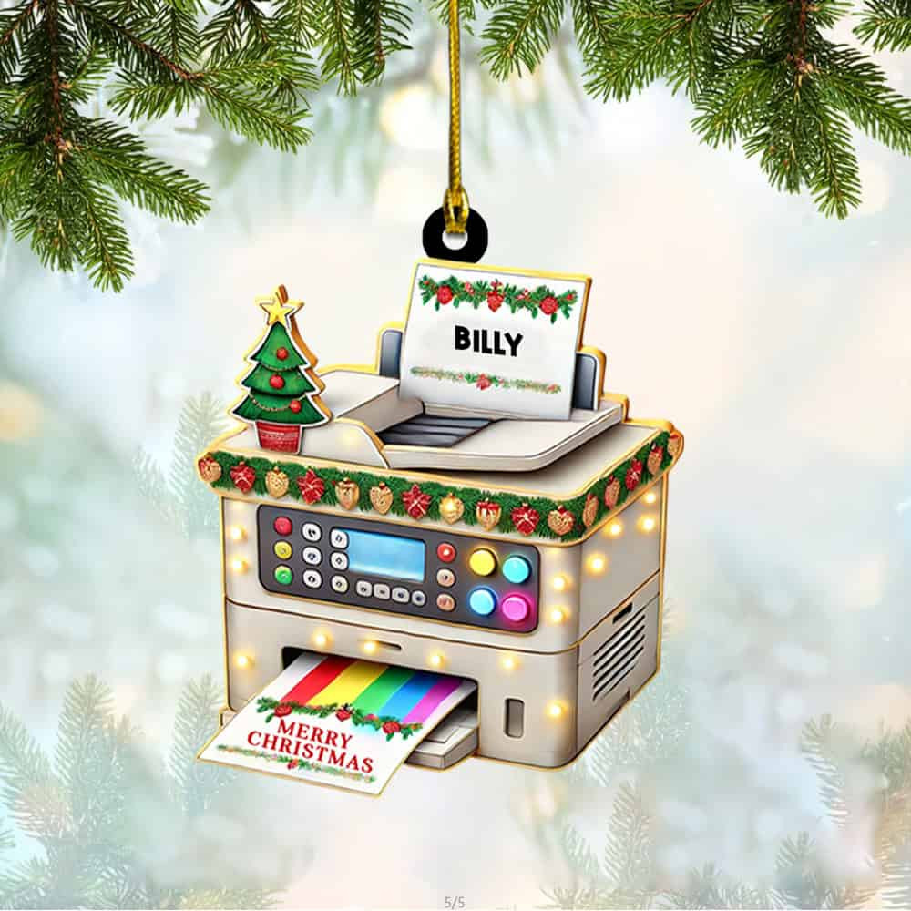 Personalized Christmas Fax Machine Home Decor Christmas Ornament Personalized Fax Machine Acrylic Ornament