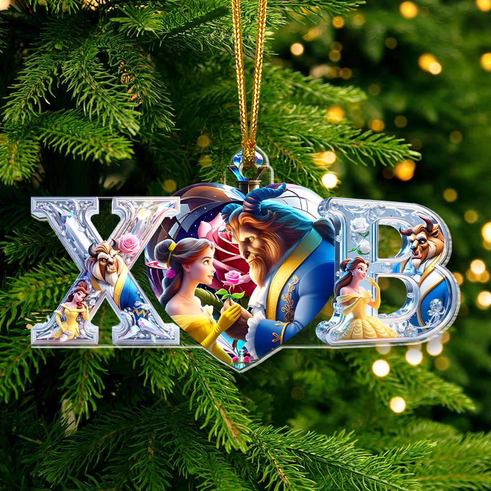 Personalized Christmas Gift For Couple Alphabet Ornament - Christmas Ornament Gift Idea