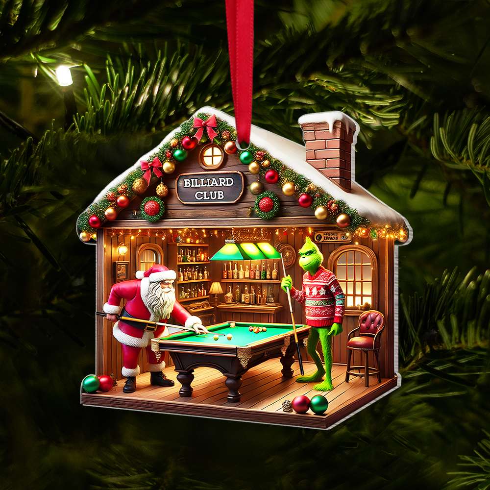 Personalized Christmas Gifts Billiard House Acrylic Ornament - Holiday Season Gift Idea