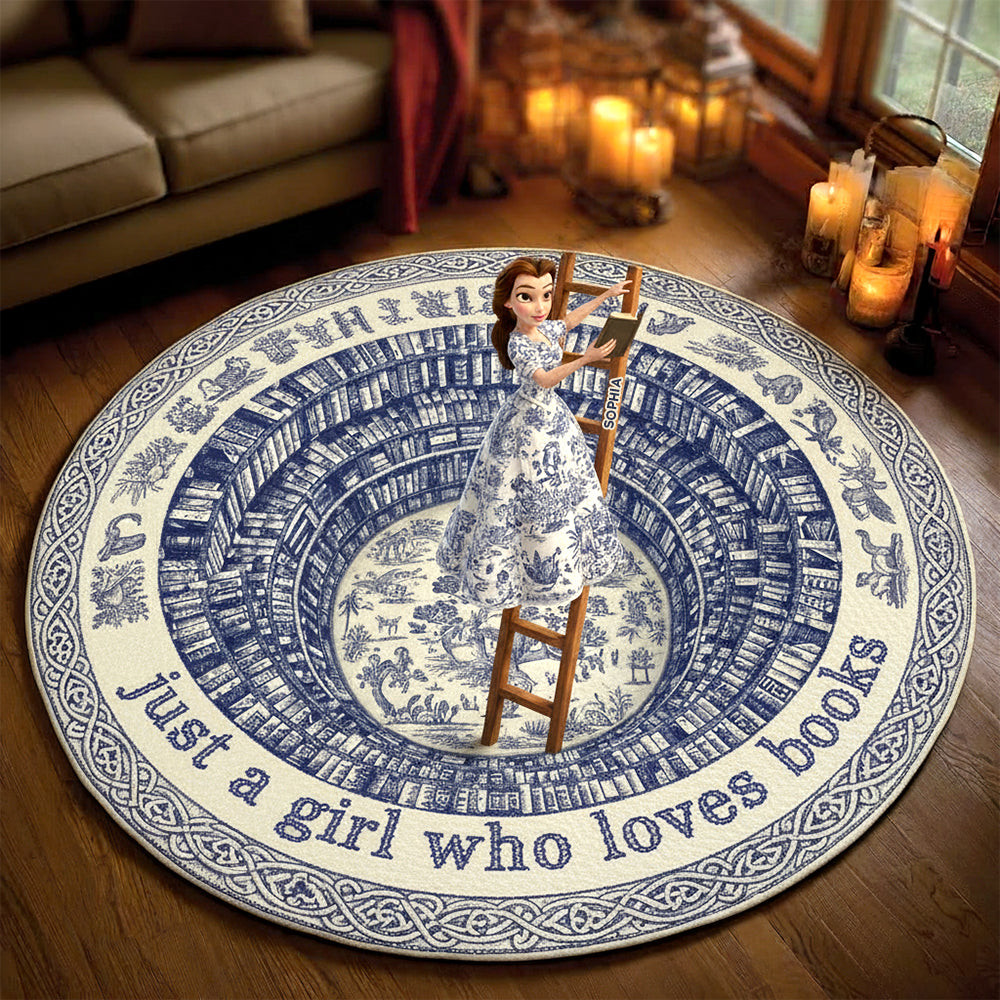 Personalized Christmas Gifts For Book Lovers Quilted Round Mat - Funny Gift Ideas For Christmas Party Game