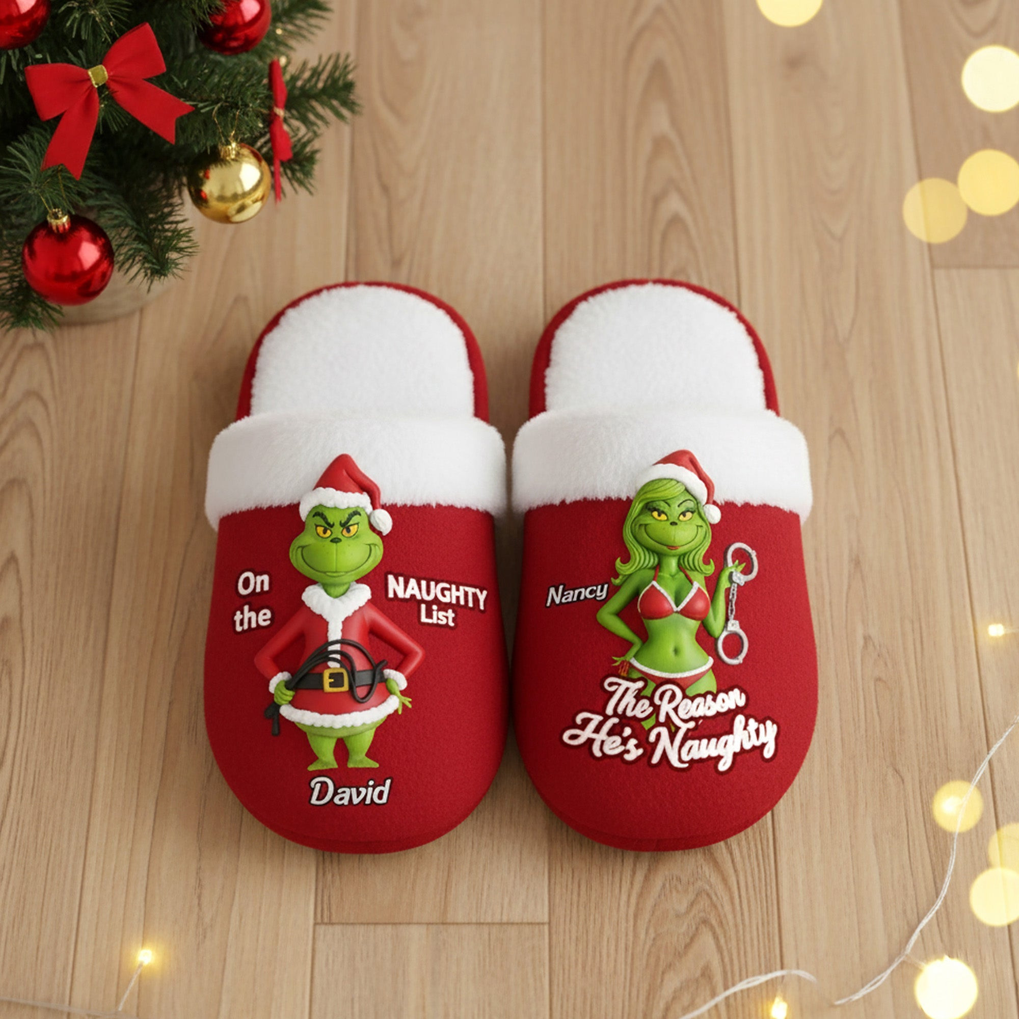 Personalized Christmas Gifts For Couple Home Slippers - Best Inappropriate Christmas Gifts Personalized Christmas Gifts For Couple Home Slippers - Best Inappropriate Christmas Gifts
