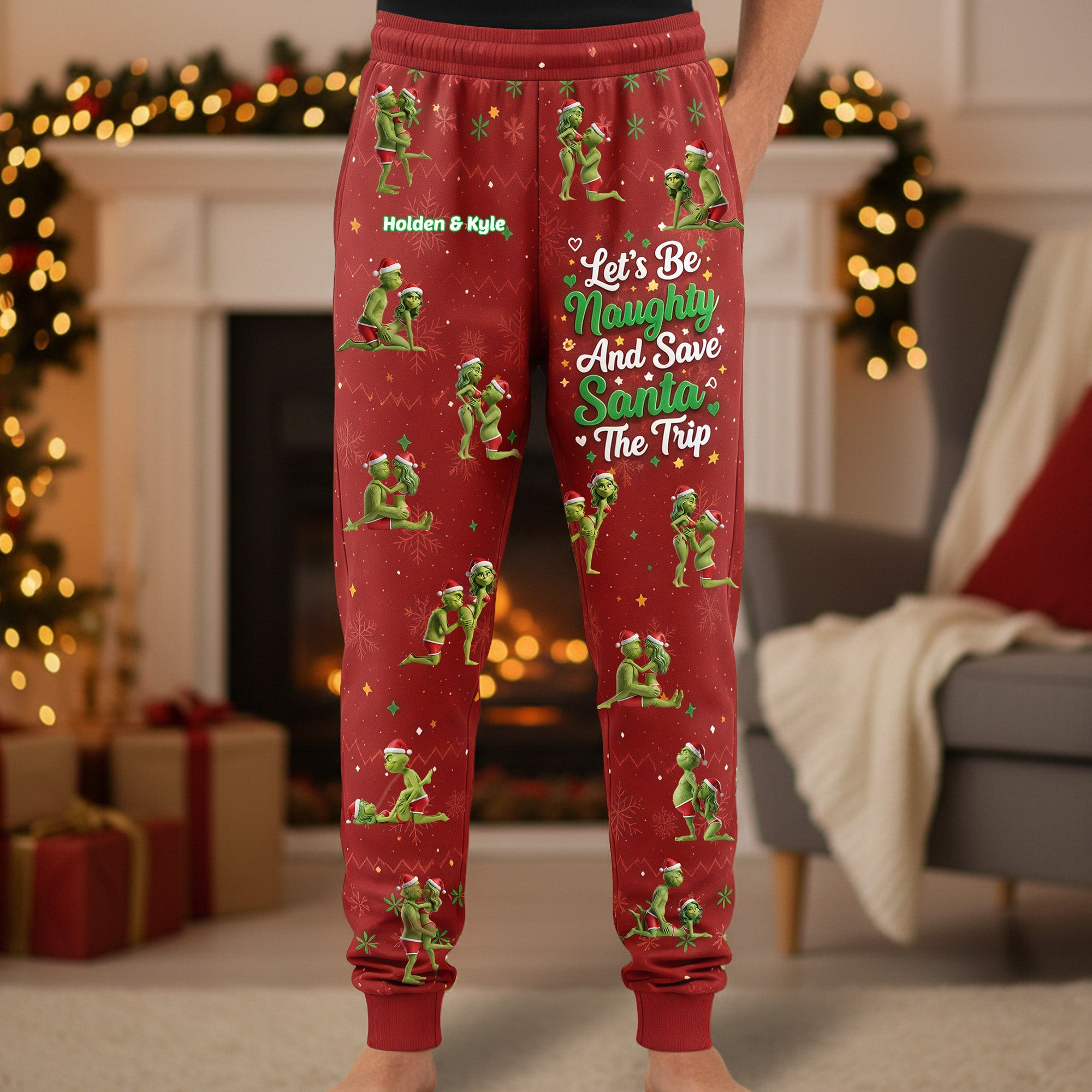 Personalized Christmas Gifts For Couple Sweatpants - Secret Santa Gifts Funny Ideas