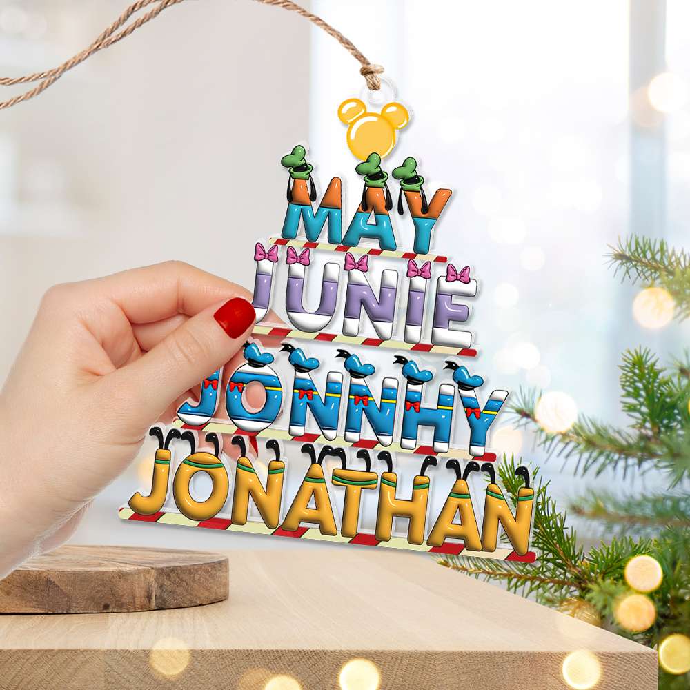 Personalized Christmas Gifts For Family Acrylic Alphabet Ornament - Funny Christmas Ornament Gift