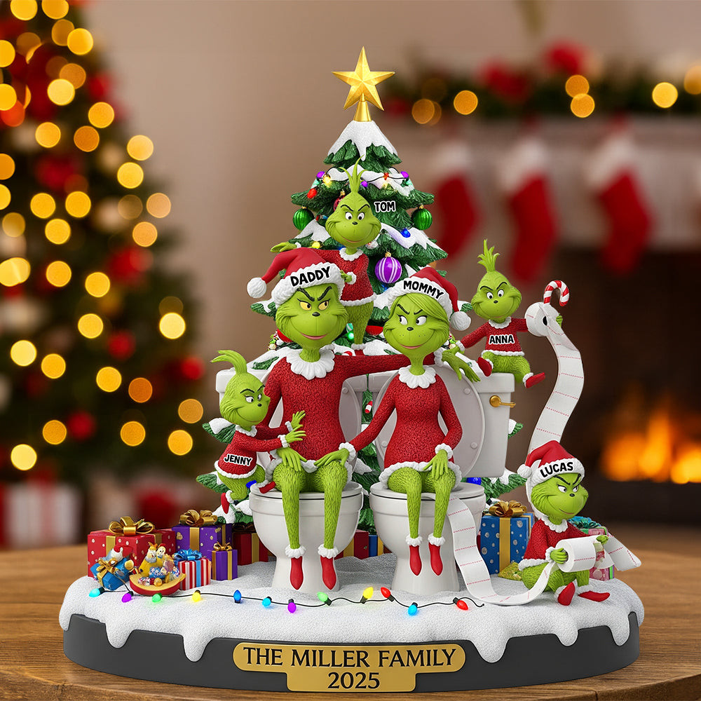 Personalized Christmas Gifts For Family Plaque - Custom Portrait Funny Christmas Gift