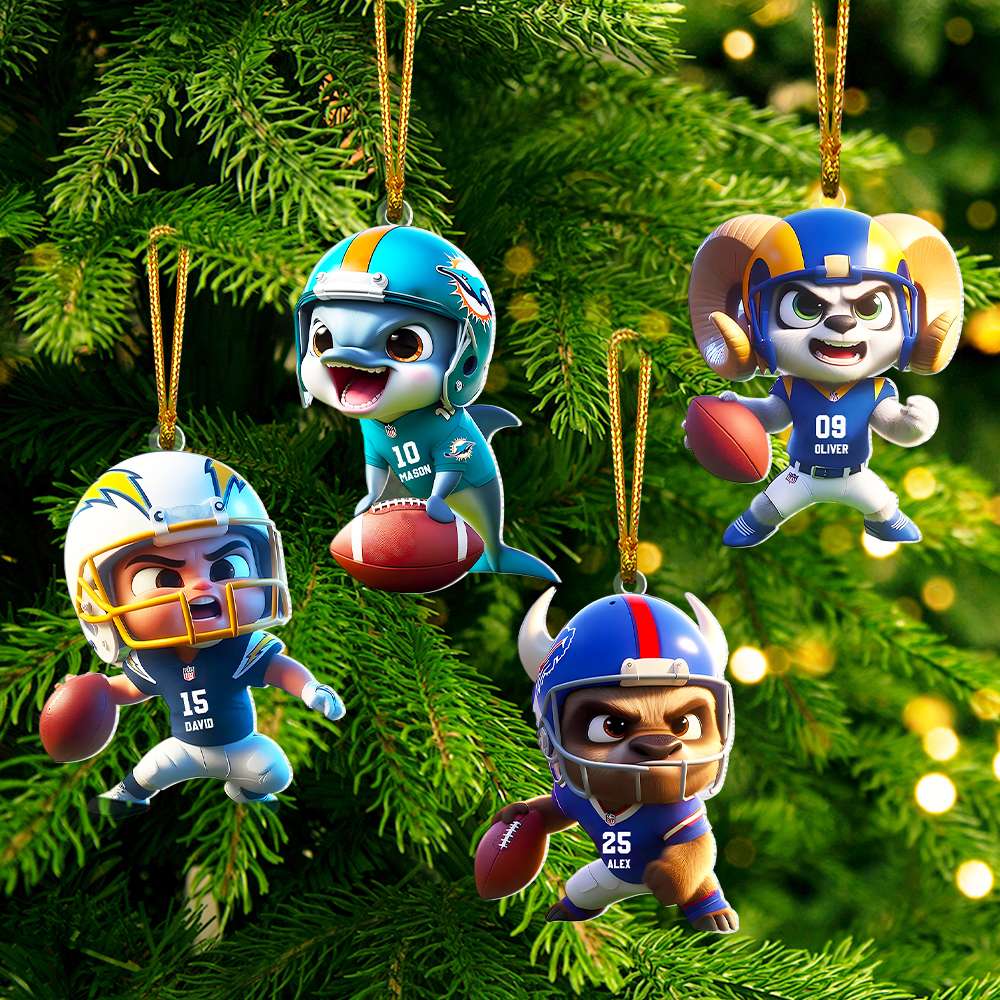 Personalized Christmas Gifts For Football Lover Ornament - Family Christmas Ornament Gift