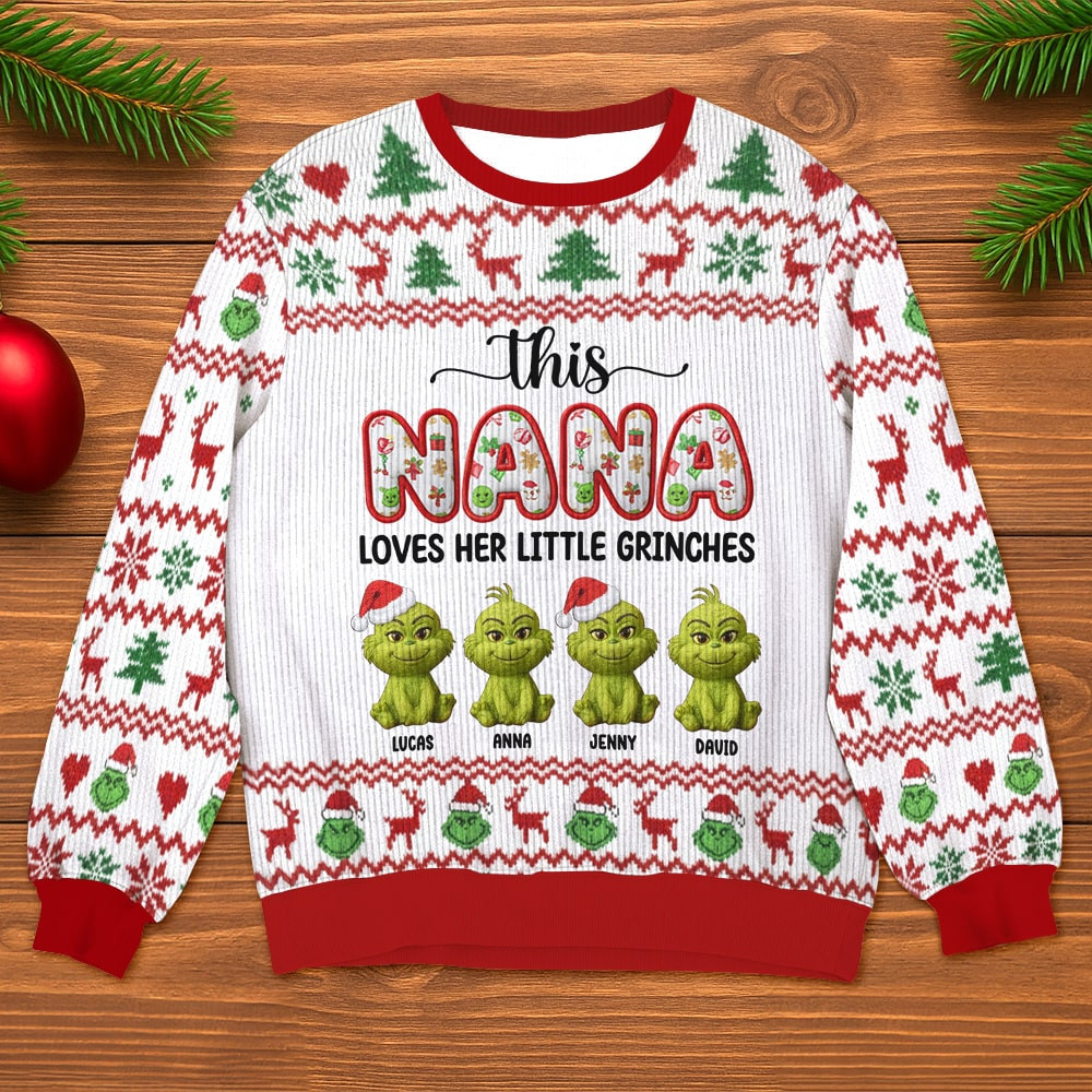 Personalized Christmas Gifts For Grandma Ugly Sweater - Silly Christmas Gifts For Coworkers Personalized Christmas Gifts For Grandma Ugly Sweater - Silly Christmas Gifts For Coworkers