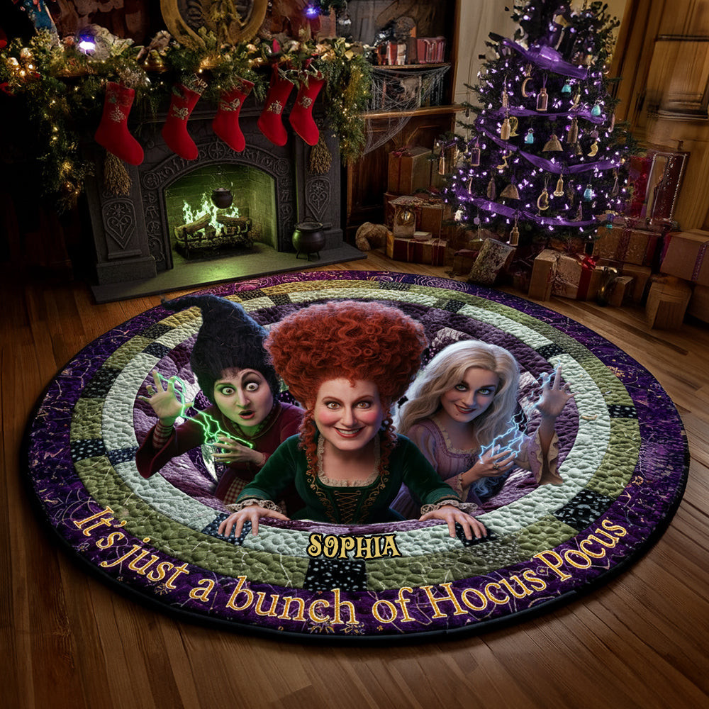 Personalized Christmas Gifts For Movie Fans Quilted Round Mat - Silly Christmas Gifts For Coworkers