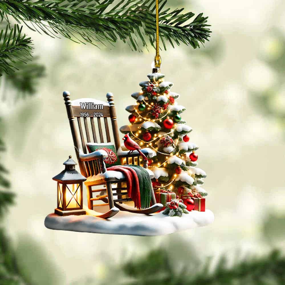 Personalized Christmas In Heaven Personalized Memorial Ornament Christmas Memorial Gift