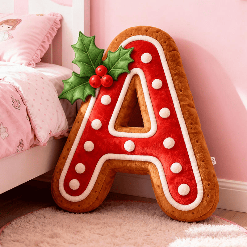 Personalized Christmas Letter Shaped Pillows Bedroom Decorative Christmas Gifts For Teens