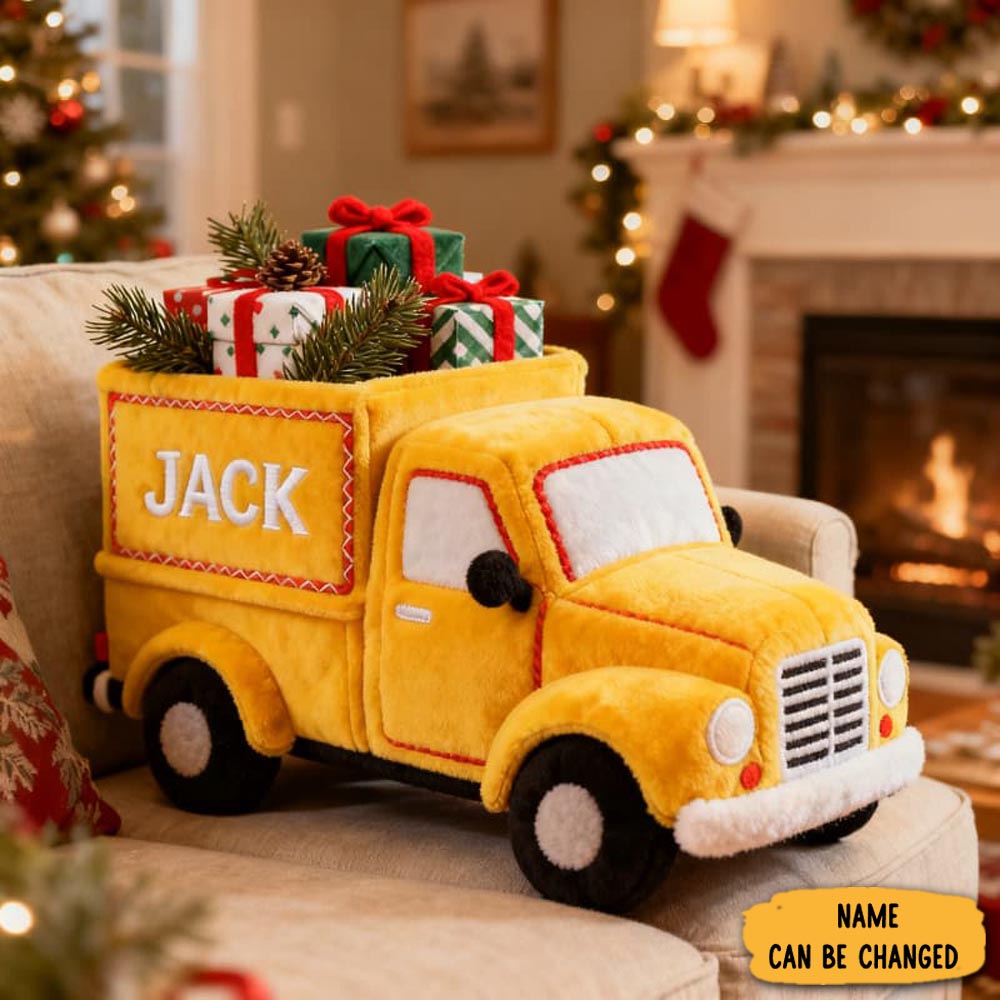 Personalized Christmas Truck Pillow Xmas Themed Home Decor Christmas Gifts For Truck Lovers