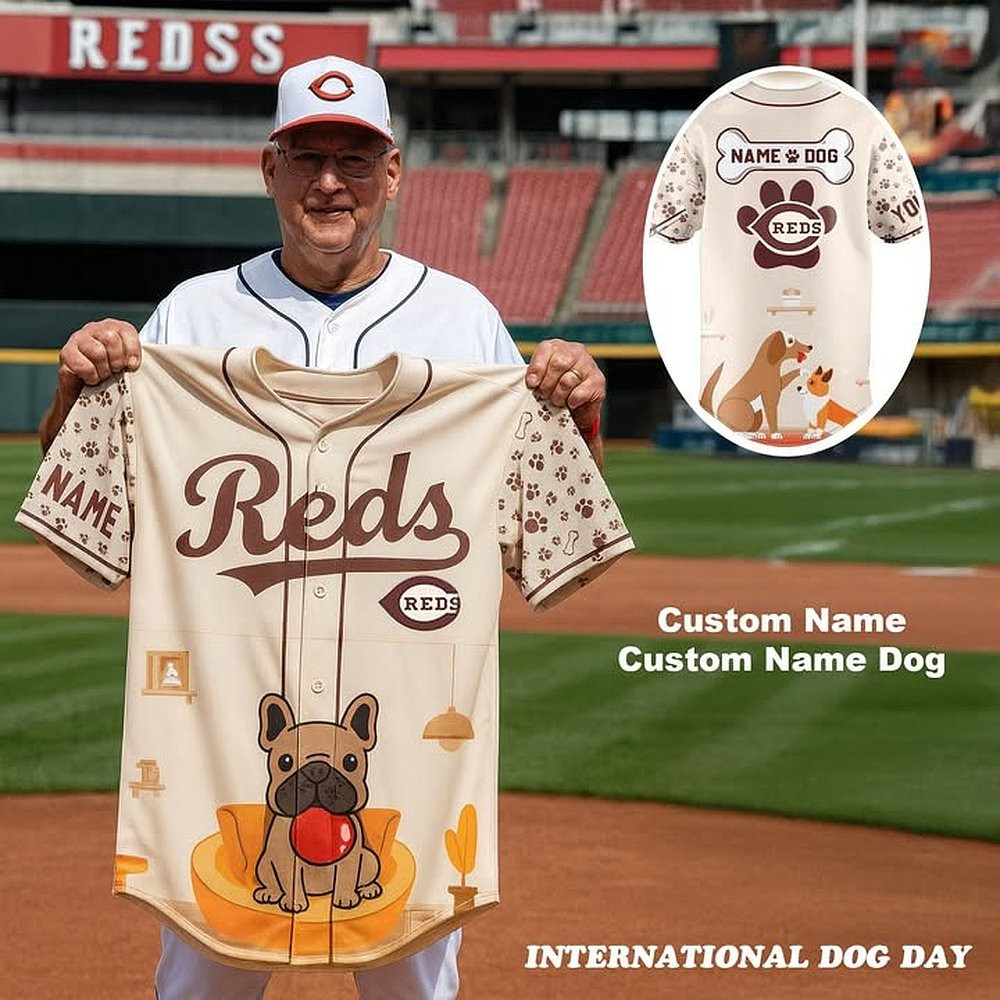 Personalized Cincinnati Reds x International Dog Day 2025 Jersey Great Present For Baseball Supporters