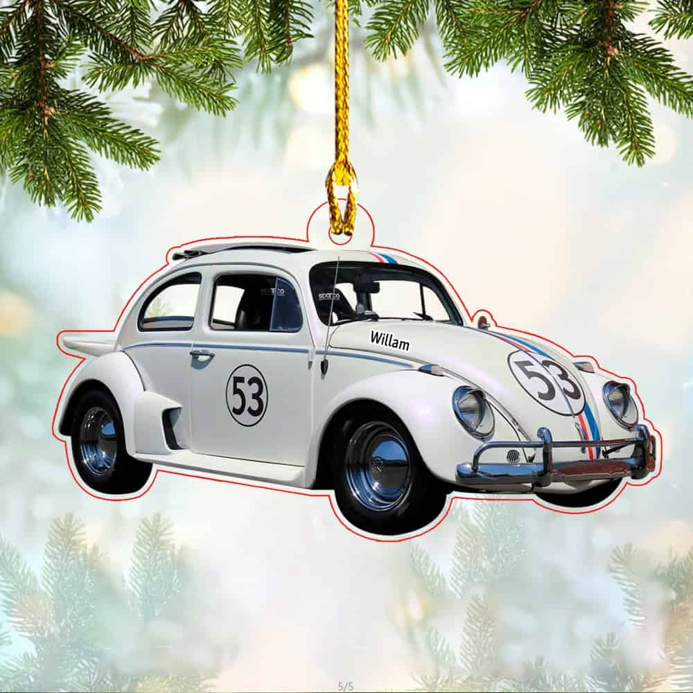 Personalized Classic Movie Car Collection Christmas Ornament Custom Name Christmas Tree Decor Gift For Car Lovers