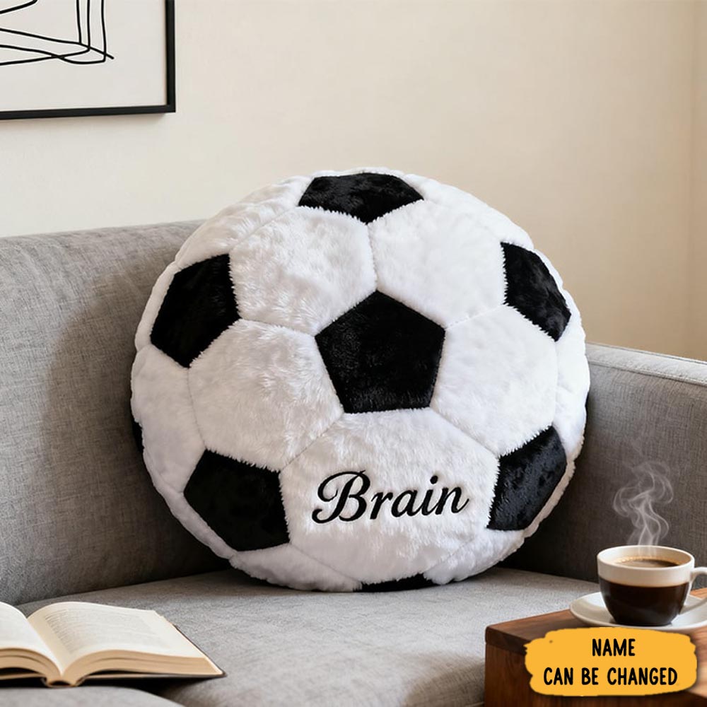 Personalized Classic Soccer Pillow Sport Themed Sofa Decor Gift For Soccer Players