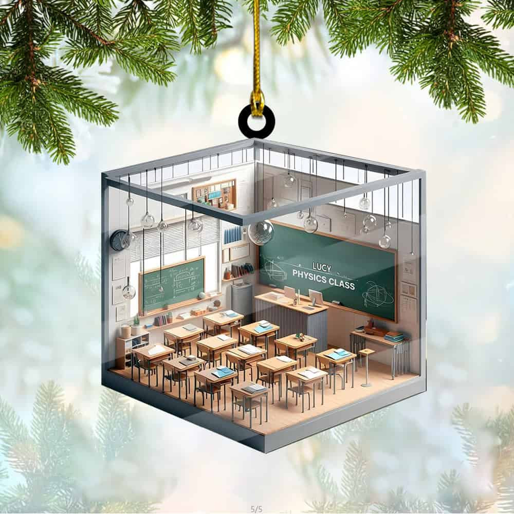 Personalized Classroom Christmas Ornament Gift For Teacher